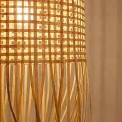 EMINZA Lampadari-Lampada a sospensione con frange in bambù (H85 cm) Maoki