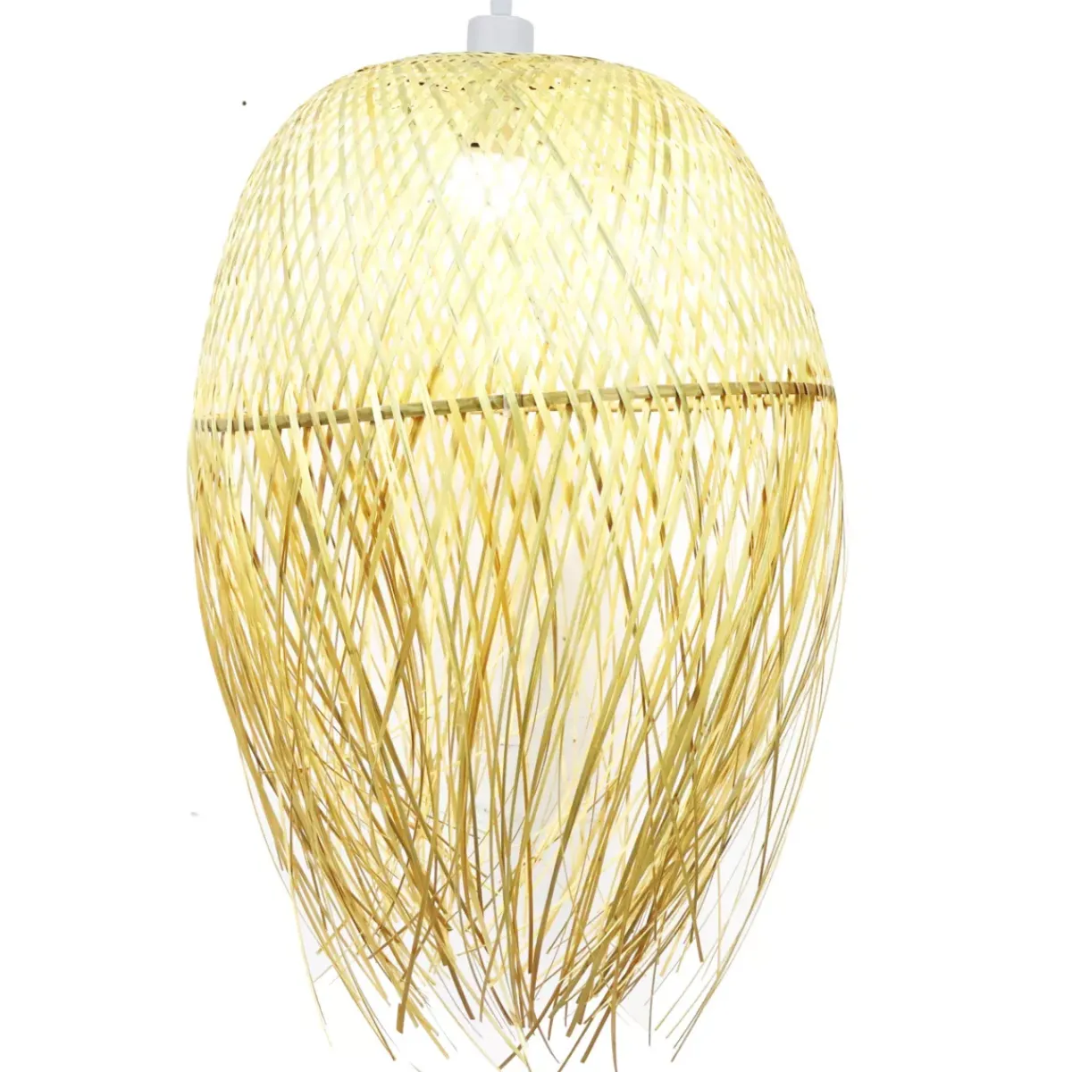 EMINZA Lampadari-Lampada a sospensione con frange in bambù (H70 cm) Huelva