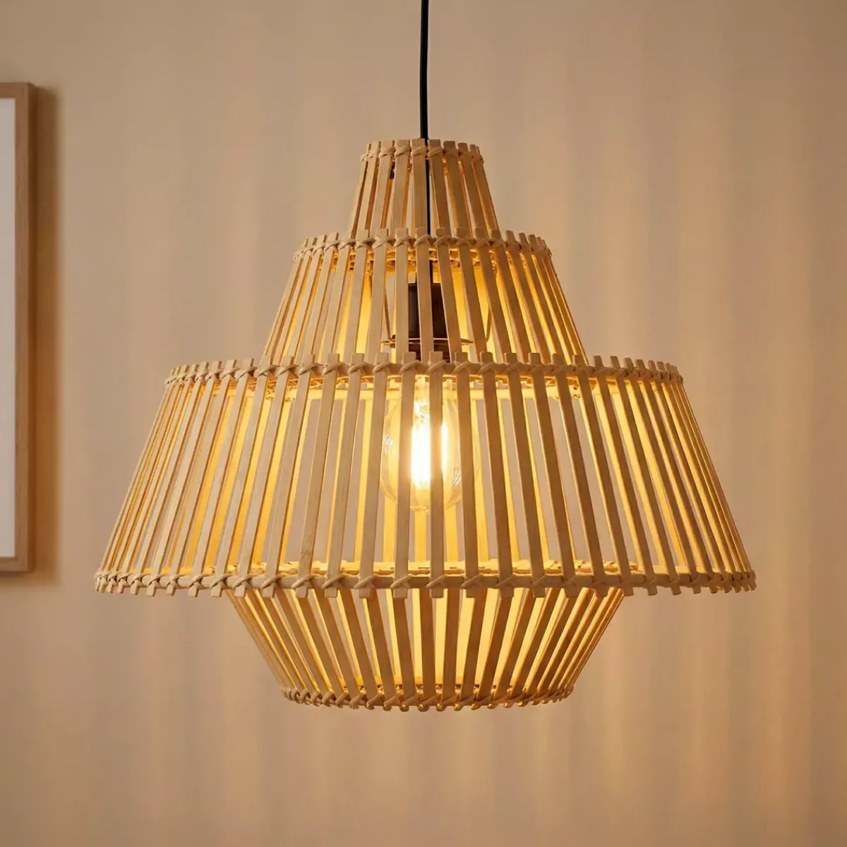 EMINZA Lampadari-Lampada a sospensione design in bambù (D50 cm) Cabrera