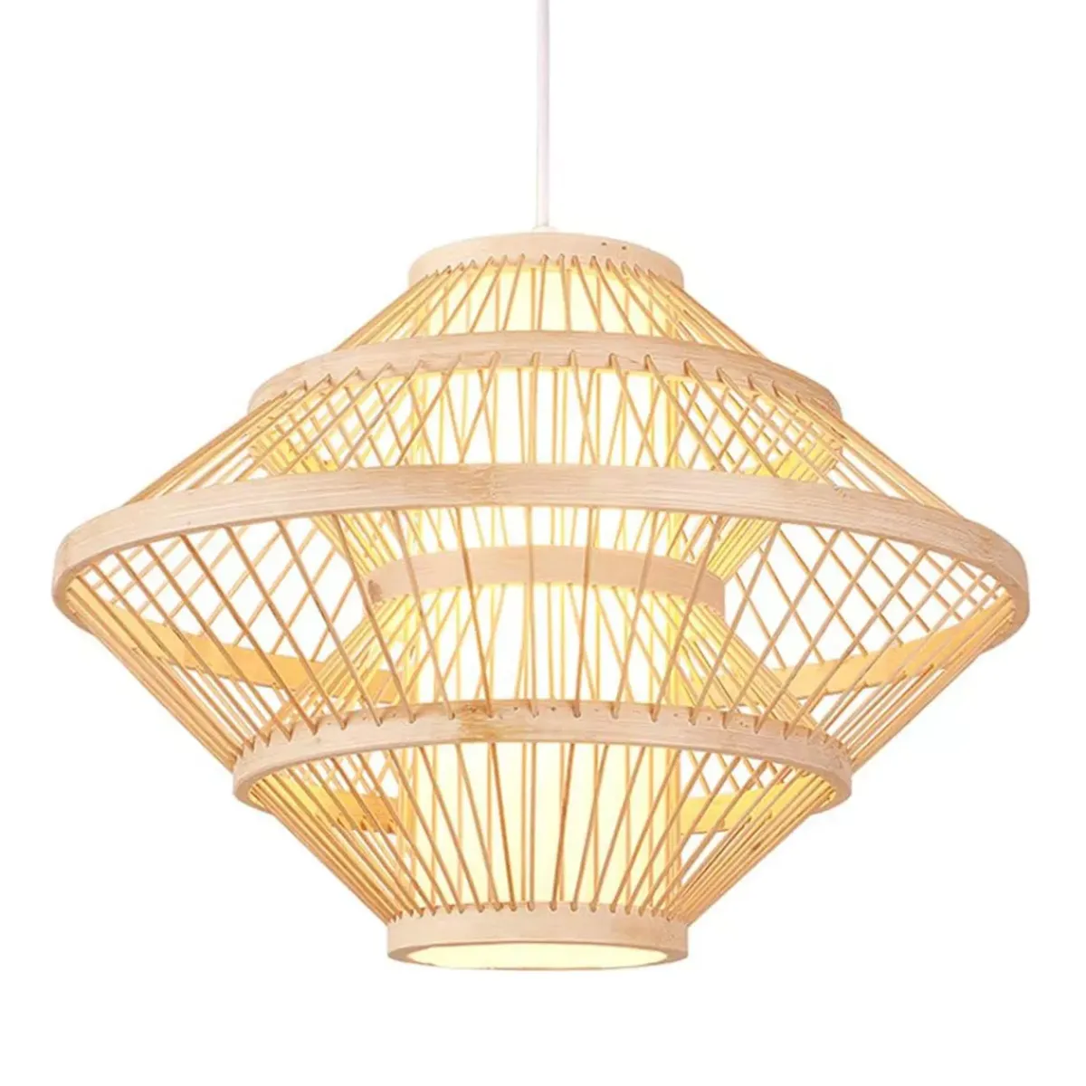 EMINZA Lampadari-Lampada a sospensione design in bambù (D50 cm) Marbella