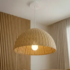 EMINZA Lampadari-Lampada a sospensione in bambù intrecciato (D60 cm) Eivissa