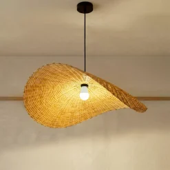 EMINZA Lampadari-Lampada a sospensione in bambù inrecciato (D60 cm) Calvià