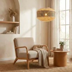 EMINZA Lampadari-Lampada a sospensione in bambù (D45 cm) e naturale