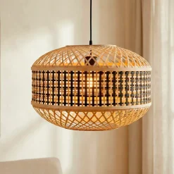 EMINZA Lampadari-Lampada a sospensione in bambù (D45 cm) e naturale