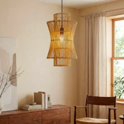 EMINZA Lampadari-Lampada a sospensione in bambù (H52 cm) Morok