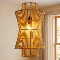 EMINZA Lampadari-Lampada a sospensione in bambù (H52 cm) Morok