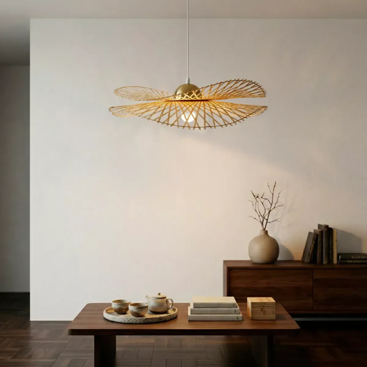 EMINZA Lampadari-Lampada a sospensione in bambù (D55 cm) Mérida