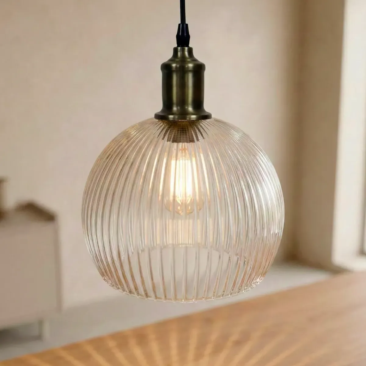 EMINZA Lampadari-Lampada a sospensione in vetro (D30 cm) Velden