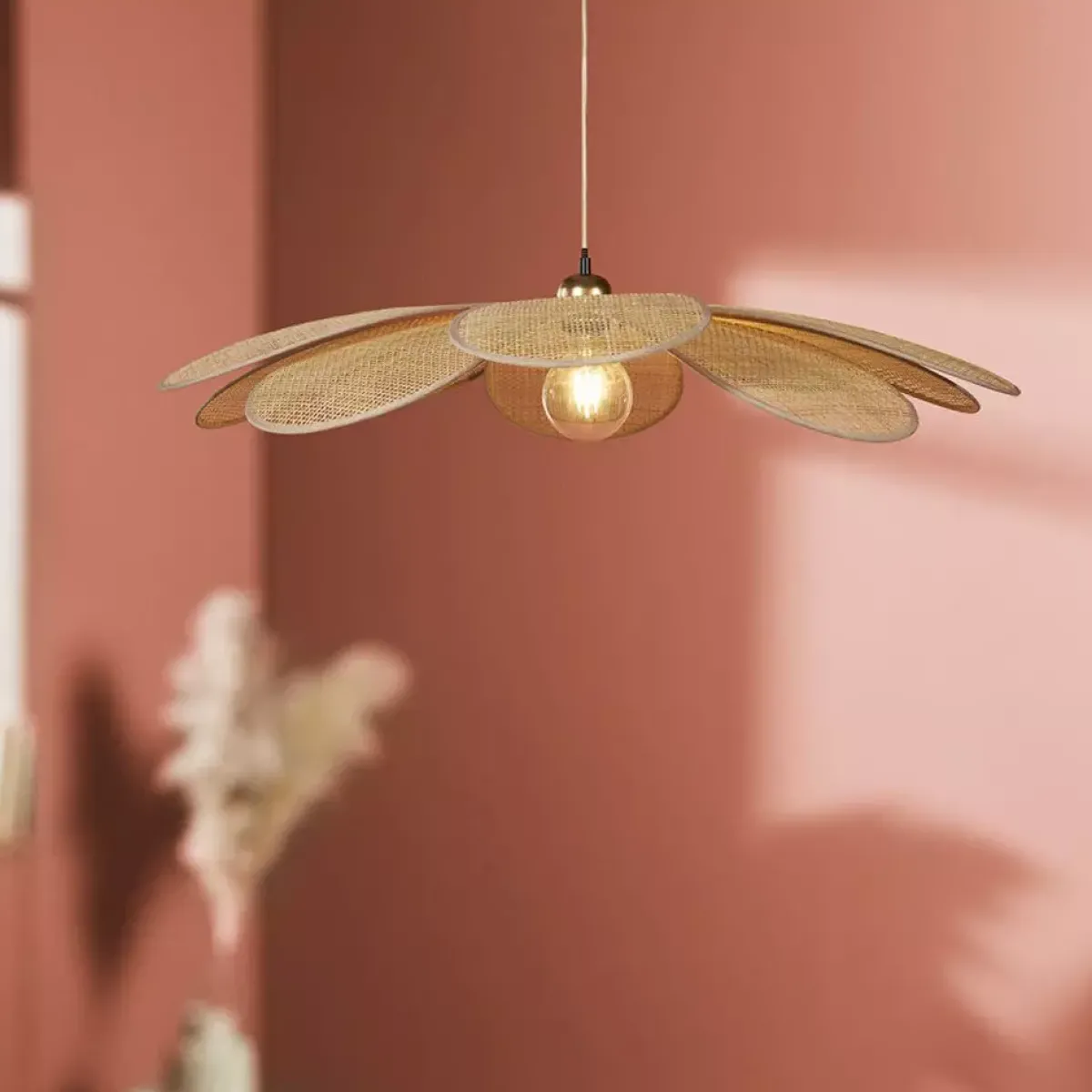 OSTARIA Lampadari-Lampada a sospensione petalo Bambù (D90 cm) Margaux