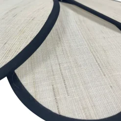EMINZA Lampadari-Lampada a sospensione petalo in tessuto (D58 cm) Salamanca Beige e nero