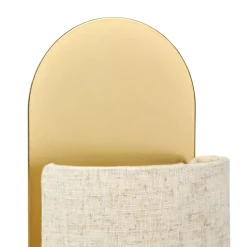OSTARIA Lampade Da Tavolo-Lampada da tavolo in metallo e lino (H27 cm) Ornella