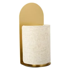 OSTARIA Lampade Da Tavolo-Lampada da tavolo in metallo e lino (H27 cm) Ornella