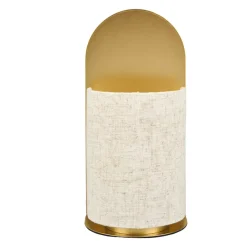 OSTARIA Lampade Da Tavolo-Lampada da tavolo in metallo e lino (H27 cm) Ornella