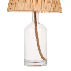 OSTARIA Lampade Da Tavolo-Lampada da tavolo in vetro e corde (H40 cm) Haddock Beige