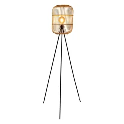 OSTARIA Piantane-Lampada da terra con treppiede bambù (H152 cm) Hanoi Beige