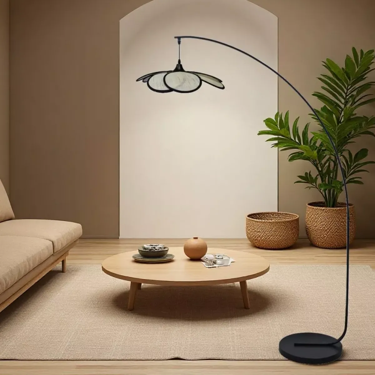EMINZA Piantane-Lampada da terra design petalo (H156 cm) Teruel
