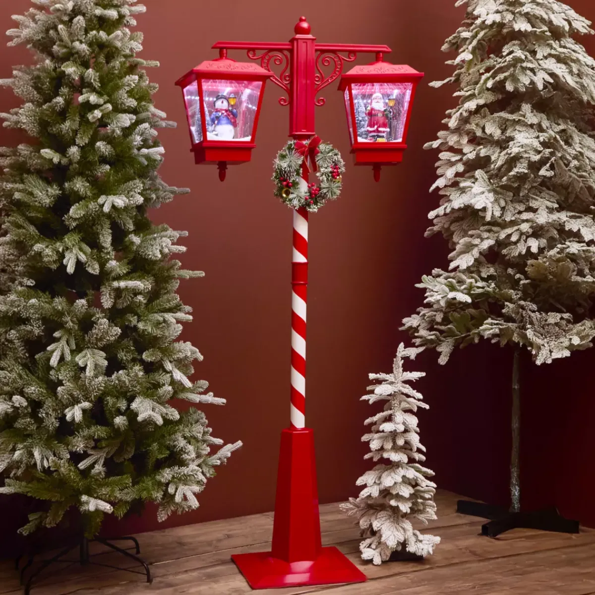 KAEMINGK Oggetti Decorativi E Illuminati|Decorazioni E Oggetti Natalizi-Lampada da terra doppia illuminata 66 LED (H188 cm) Natale magico