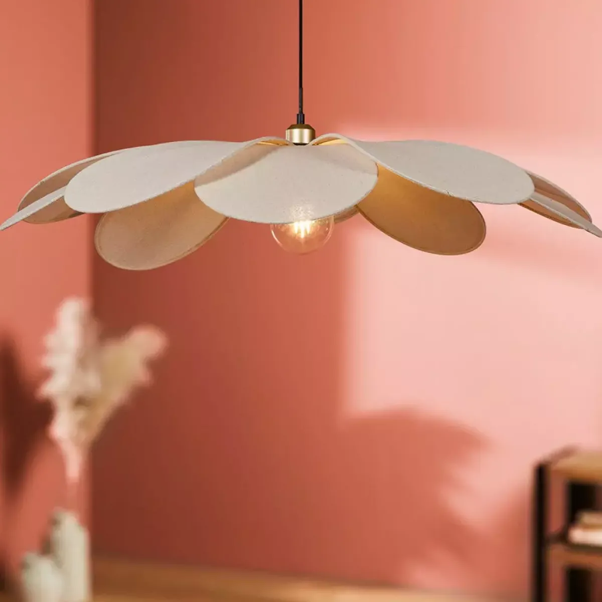 OSTARIA Lampadari-Lampadario a sospensione petalo Lino (D90 cm) Margaux
