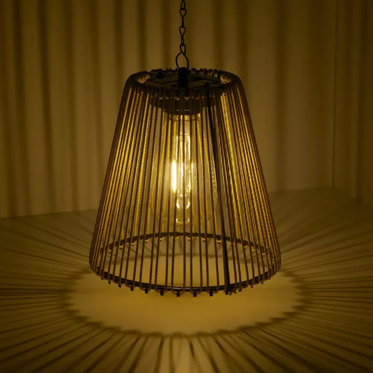 #N/A Luci Per Esterno-Lampadario da giardino solare (D17,5 cm) LED Calabre Dorato
