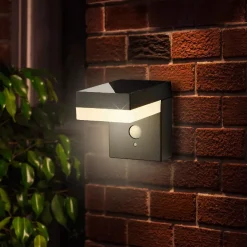 KAEMINGK Luci Per Esterno-Lampada solare da parete 600 lumen (H12,5 cm) Elite Grigio