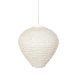 KAEMINGK Luci Per Esterno-Lanterna solare da giardino sospesa (H28 cm) Bianca traforata