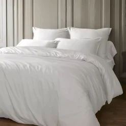 Lenzuola con angoli in raso di bambù (180 x 200 cm) Sienna Bianco