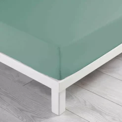 Lenzuolo con angoli cotone lavato (140 x 190 cm) Linette Verde salvia