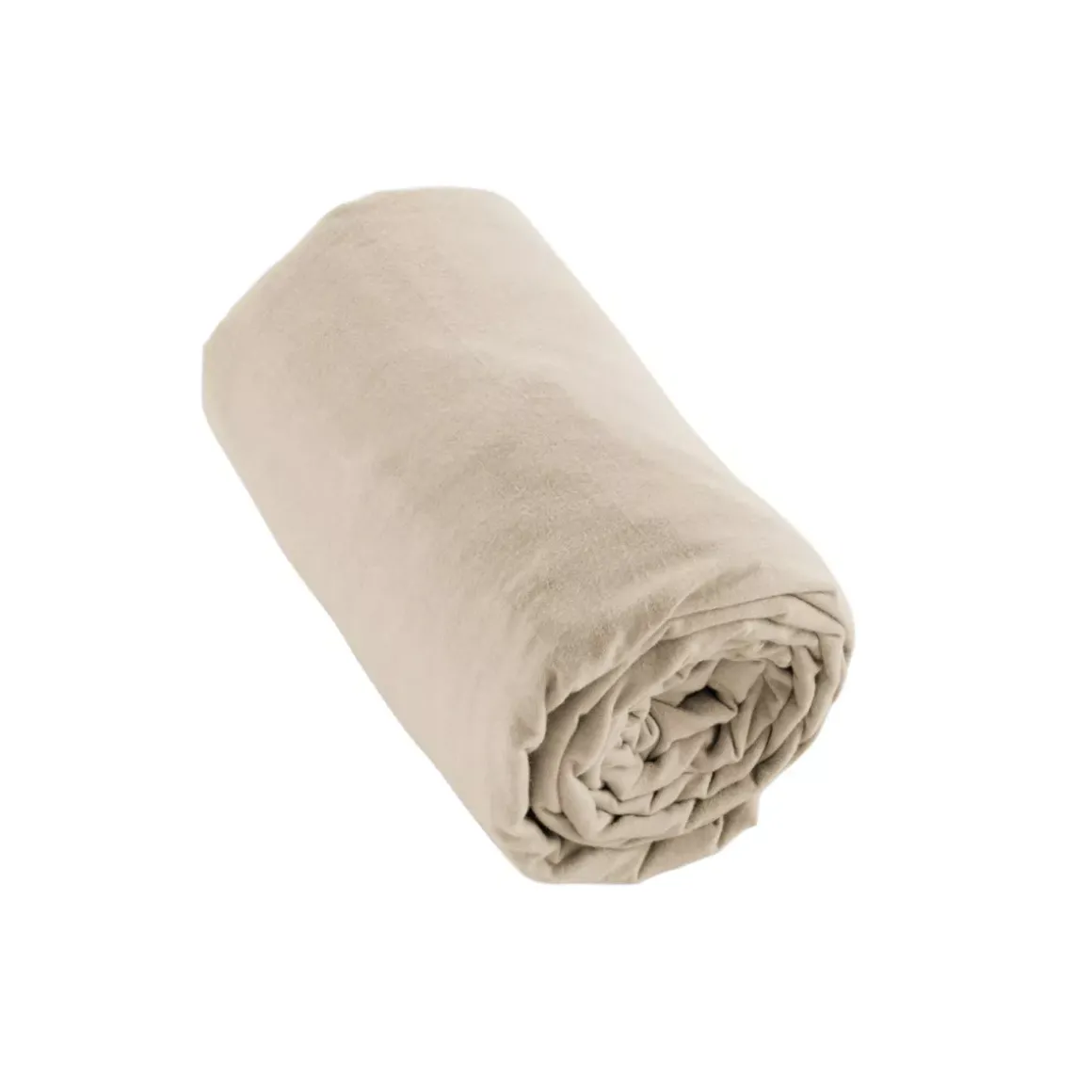 Lenzuolo con angoli flanella di cotone (140 x 190 cm) Nina Beige