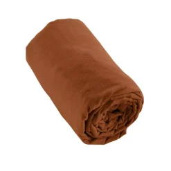 Lenzuolo con angoli flanella di cotone (160 x 200 cm) Nina Terracotta