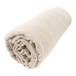 Lenzuolo con angoli garza di cotone (90 x 190 cm) Gaïa Beige pampa