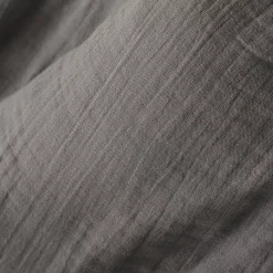 Lenzuolo con angoli garza di cotone (90 x 200 cm) Gaïa Grigio granito