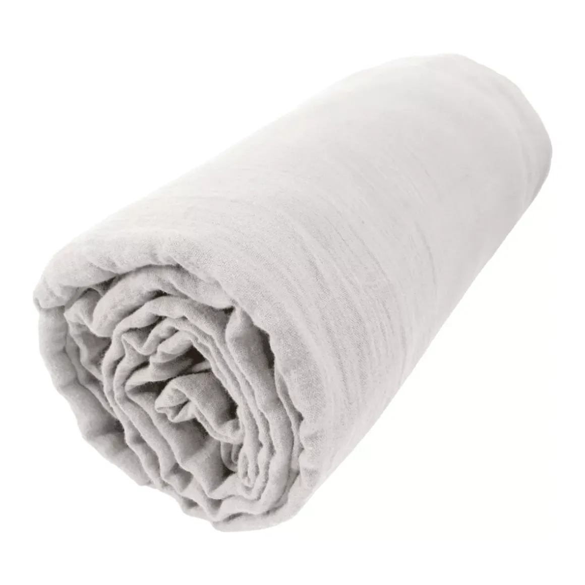 Lenzuolo con angoli garza di cotone (90 x 200 cm) Gaïa Grigio nuvola