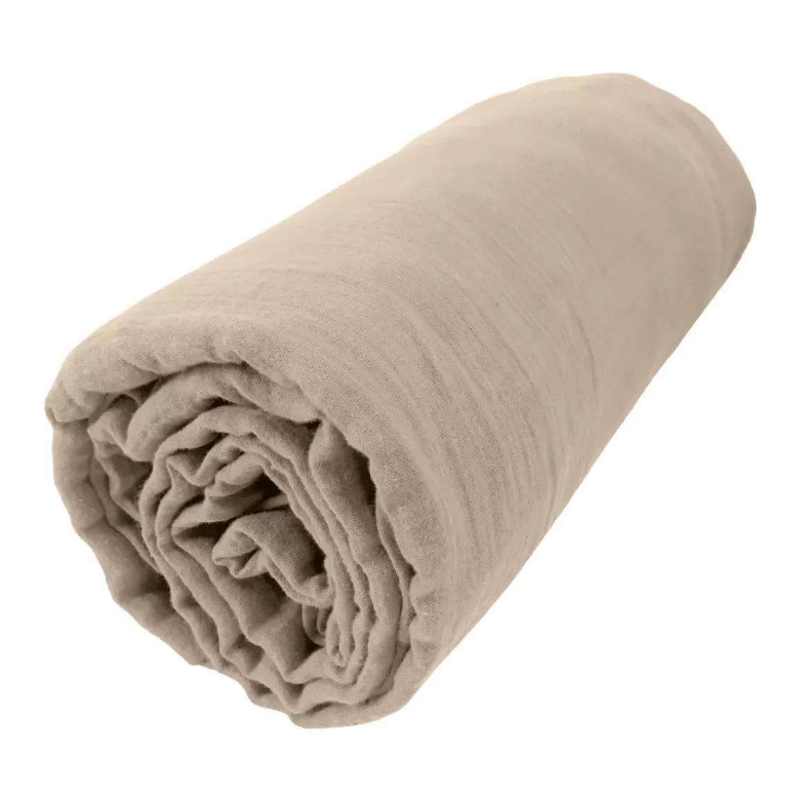 Lenzuolo con angoli garza di cotone (90 x 200 cm) Gaïa Marrone corda