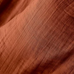 Lenzuolo con angoli garza di cotone (90 cm) Gaïa Terracotta