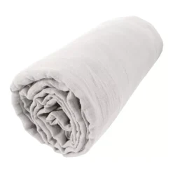 Lenzuolo con angoli garza di cotone (90 x 190 cm) Gaïa Grigio nuvola