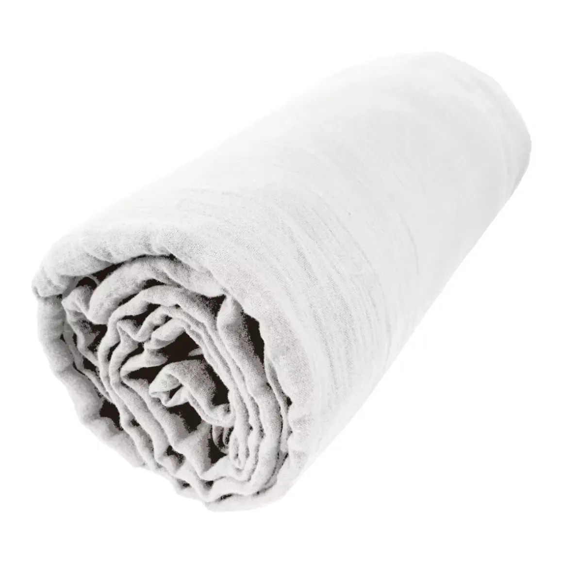 Lenzuolo con angoli garza di cotone (90 x 190 cm) Gaïa Bianco chantilly
