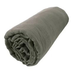 Lenzuolo con angoli garza di cotone (180 cm) Gaïa Verde rosmarino