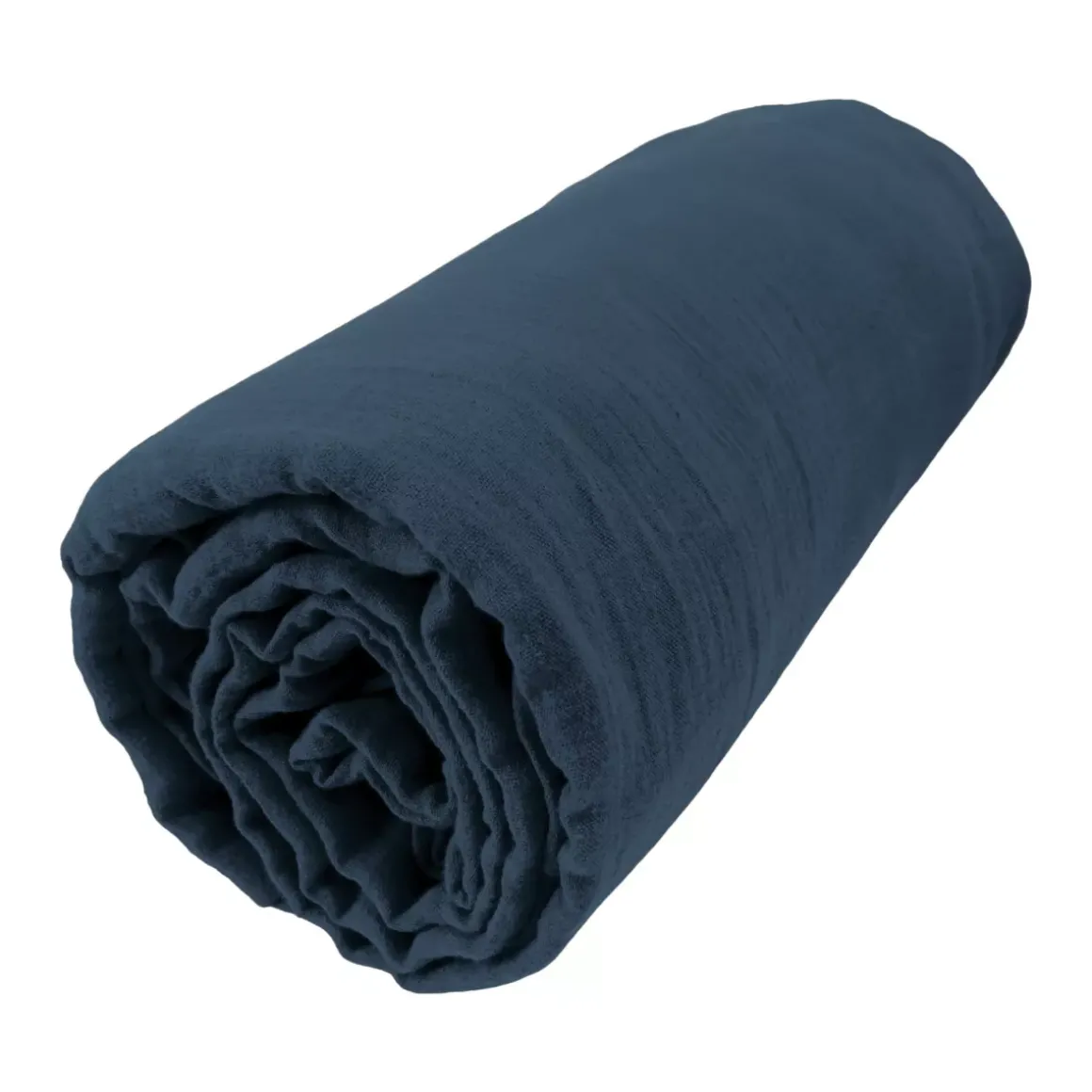 Lenzuolo con angoli in garza di cotone (140 x 200 cm) Gaïa Blu notte