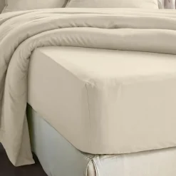 Lenzuolo con angoli in lyocell Tencel™ (180 x 200 cm) Olivia Beige pampa