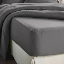 Lenzuolo con angoli in lyocell Tencel™ (180 x 200 cm) Olivia Granito Grigio