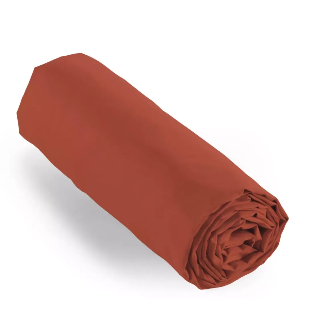 Lenzuolo con angoli in percalle di cotone (140 x 200 cm) Cali Terracotta