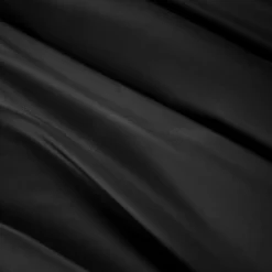 Lenzuolo con angoli in raso di bambù (140 x 190 cm) Sienna Nero