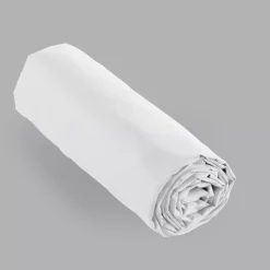 Lenzuolo con angoli percalle di cotone (90 cm) Cali Bianco
