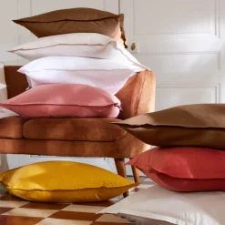 Lenzuolo con angoli percalle di cotone (180 x 200 cm) Cali Marrone cioccolato