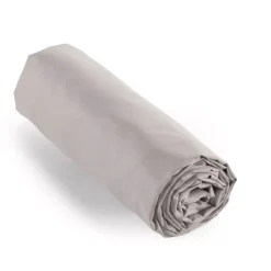 Lenzuolo con angoli percalle di cotone (200 cm) Cali Grigio chiaro