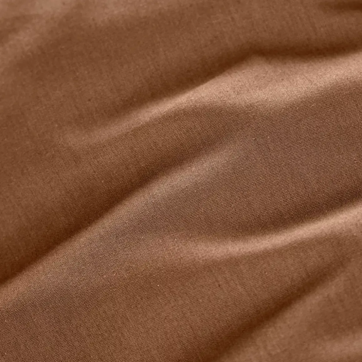 Lenzuolo con angoli percalle di cotone (160 x 200 cm) Cali Marrone cioccolato