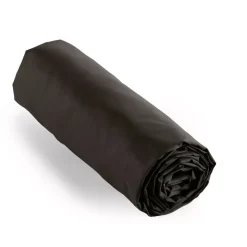 Lenzuolo con angoli percalle di cotone (90 cm) Cali Nero