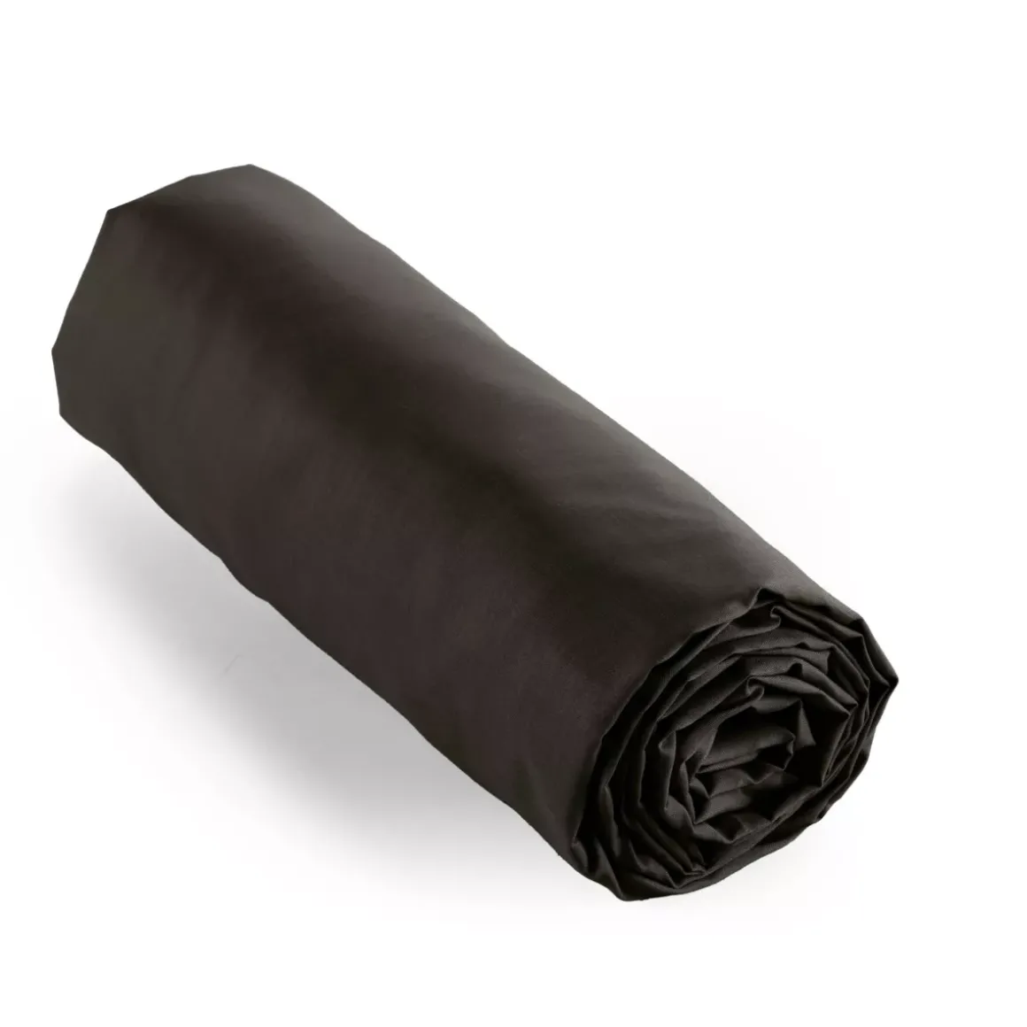 Lenzuolo con angoli percalle di cotone (160 cm) Cali Nero