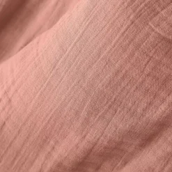 Lenzuolo sopra garza di cotone (270 x 300 cm) Gaïa Rosa pesca