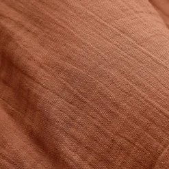 Lenzuolo sopra garza di cotone (270 x 300 cm) Gaïa Terracotta